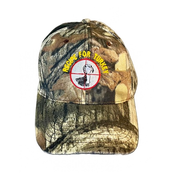 Recipe For Turkey Site Turkey Hunter Camouflage Heavy Canvas Snapback Cap OSFM - Picture 1 of 6
